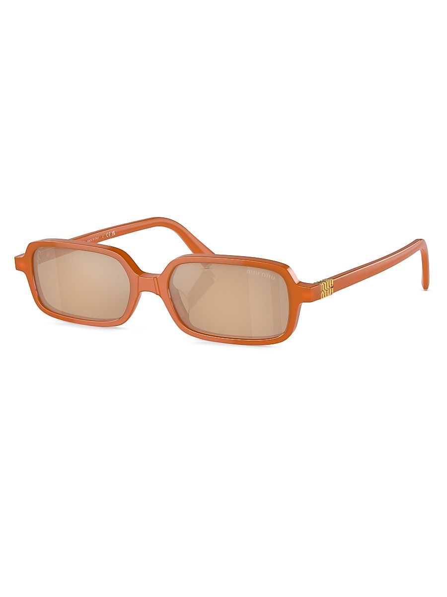 Women's 52MM Geometric Sunglasses - Orange Light Peach