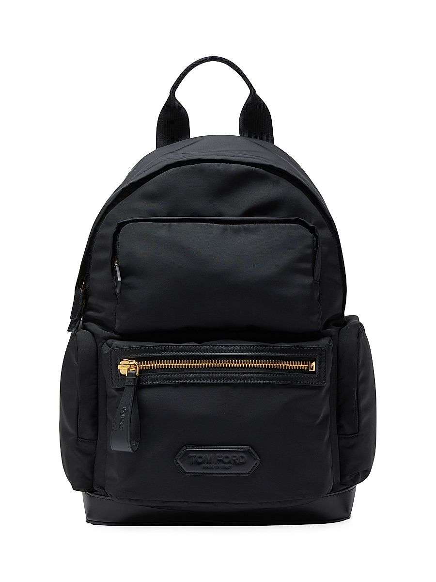 Men's Logo Zip Backpack - Black