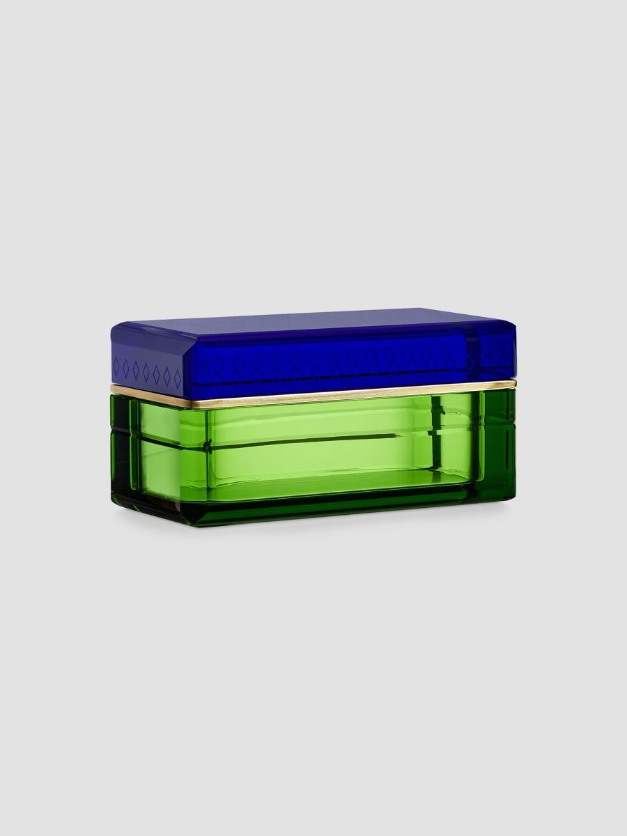 Reflections Copenhagen Rose Prelude Trinket Box - Blue Green Brass