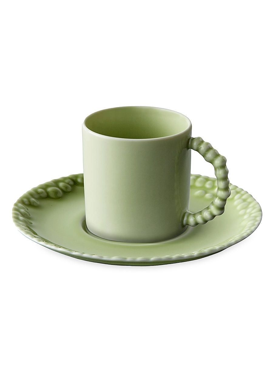 Haas Brothers Mojave Espresso Cup & Saucer Set - Green