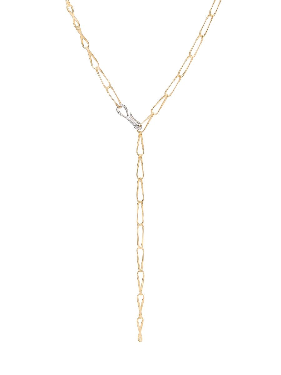 Women's Marrakech Onde Two-Tone 18K Gold & 0.5 TCW Diamond Chain Necklace - Yellow Gold