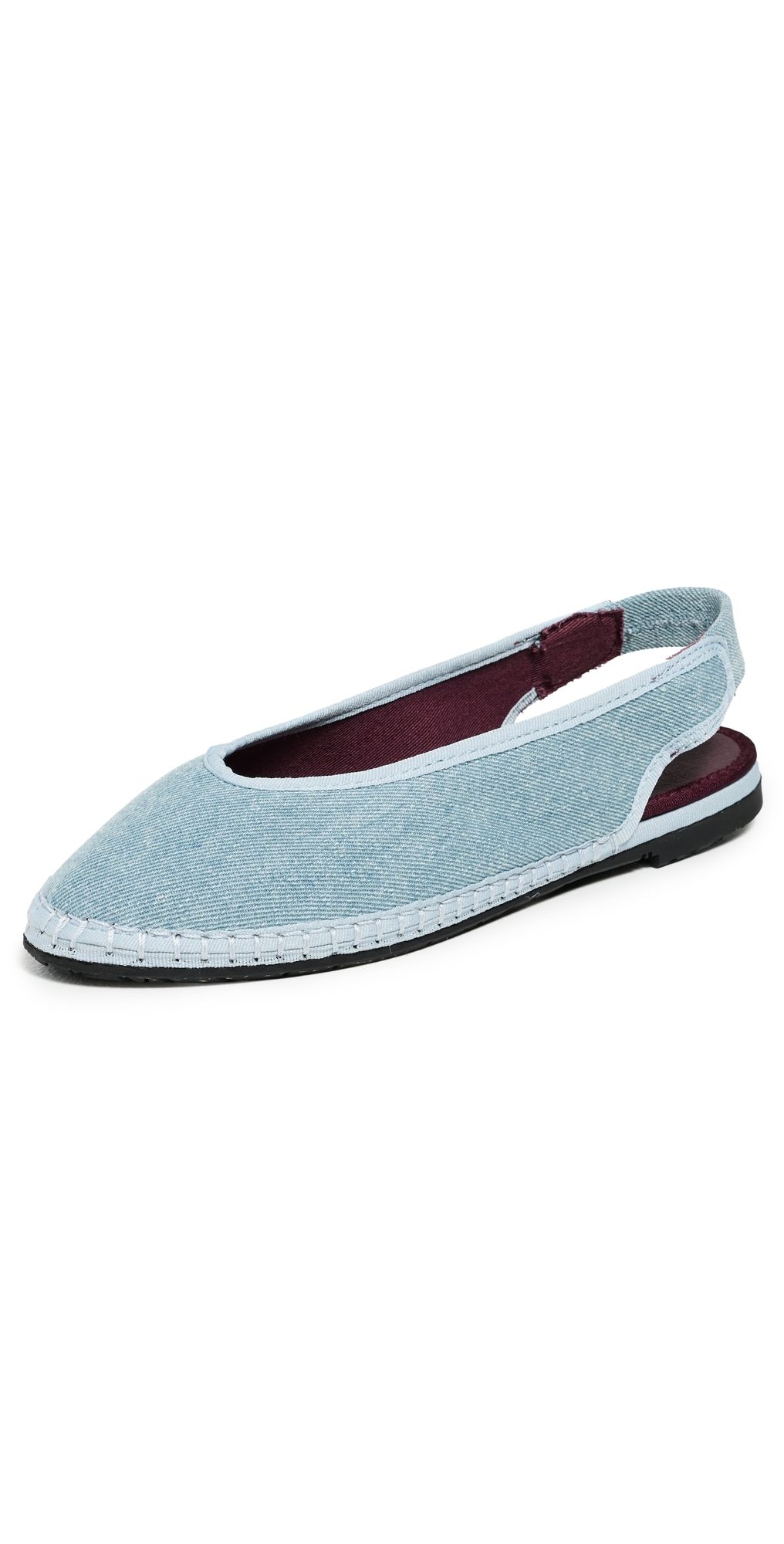 Flabelus Narnia Slingback Flats Light Denim Blue 41