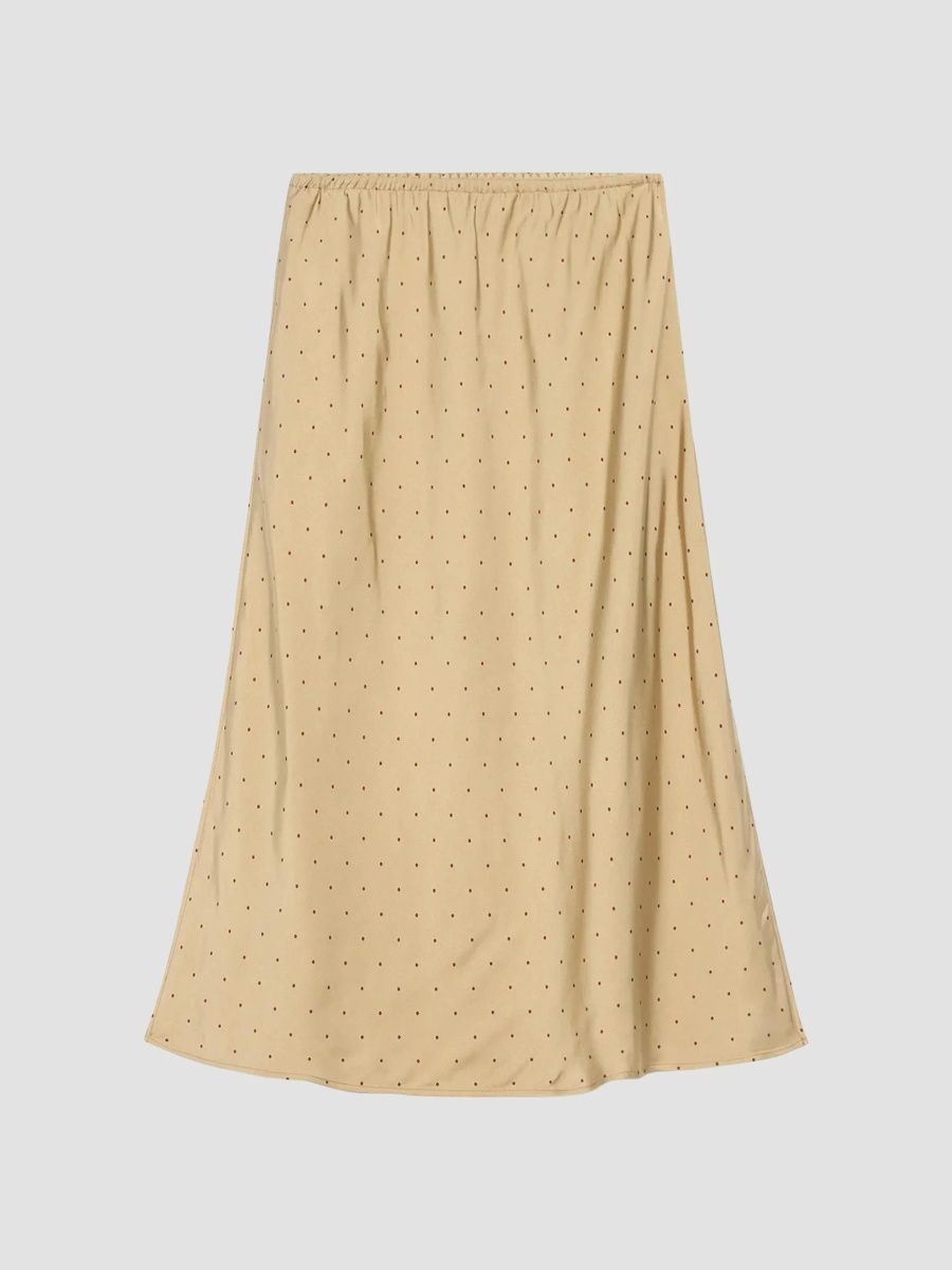 Vince Women's Grid Dot Slip Skirt - Oak Buff Black - Size XXS