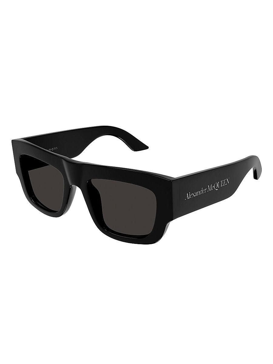 Men's Bold 53MM Square Sunglasses - Black Dark Grey