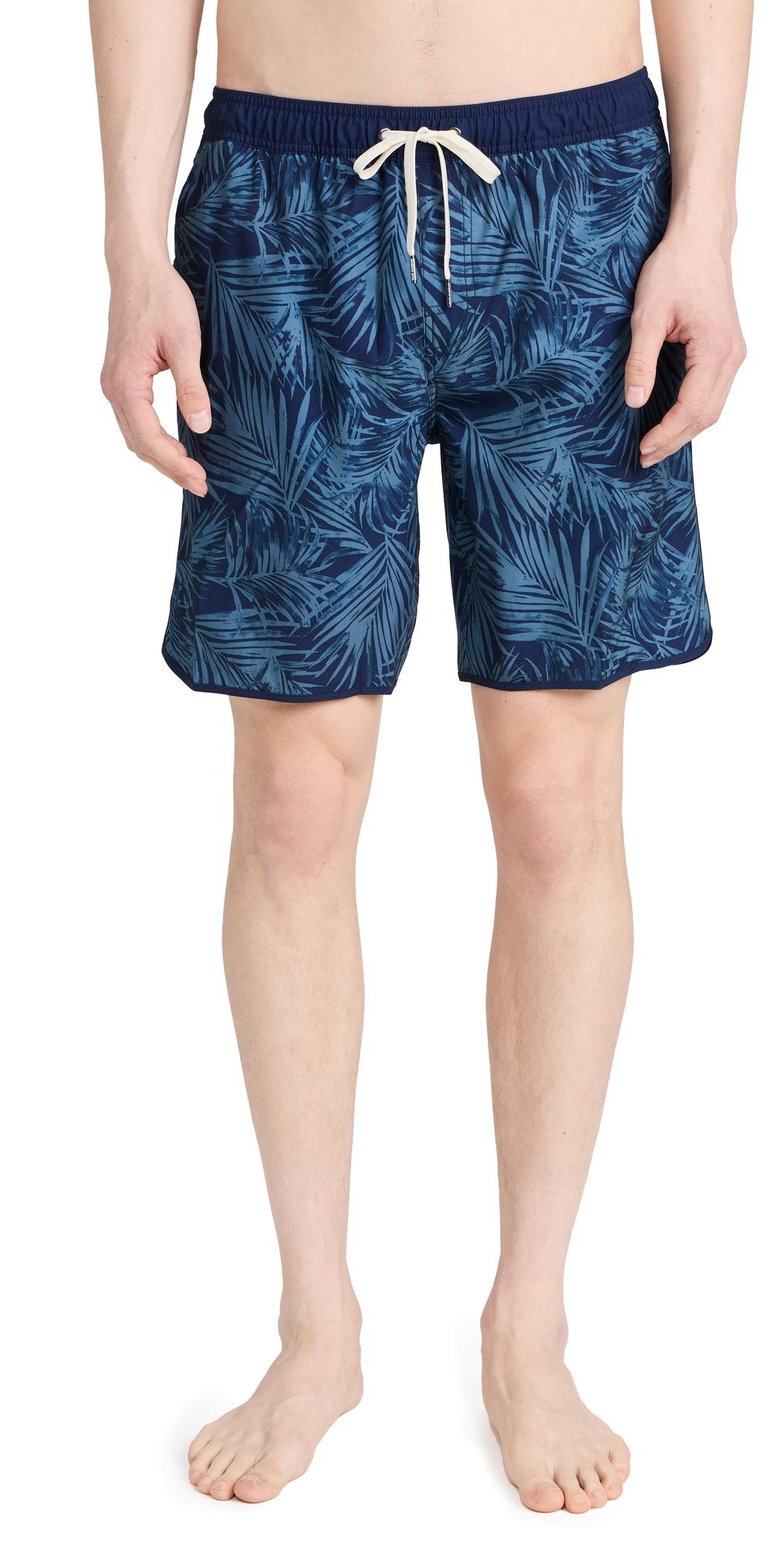 Fair Harbor The Anchor Swim Trunks 8 Grey Floral S