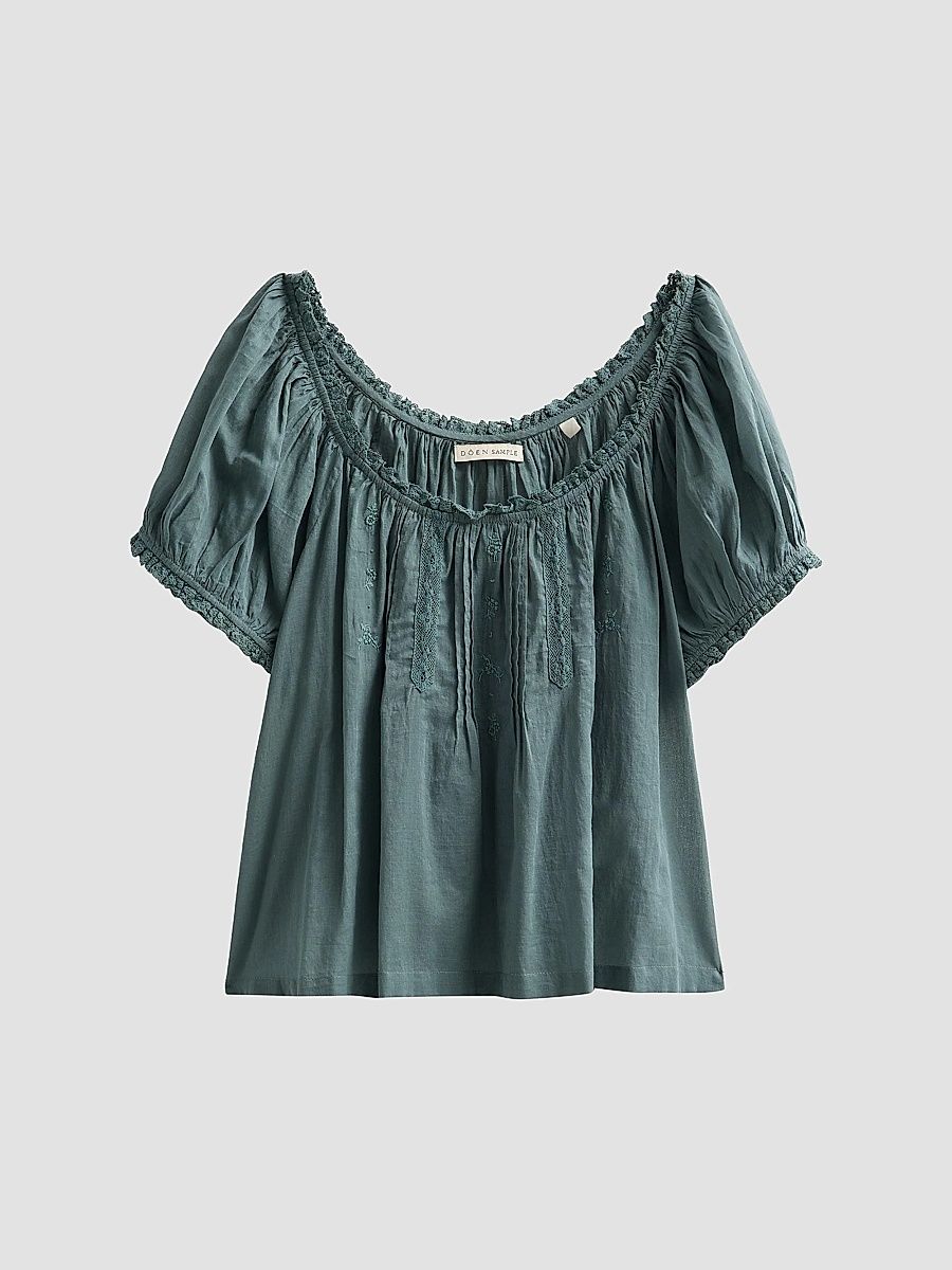 DÔEN Women's Frederica Cotton Top - Seafare - Size Medium