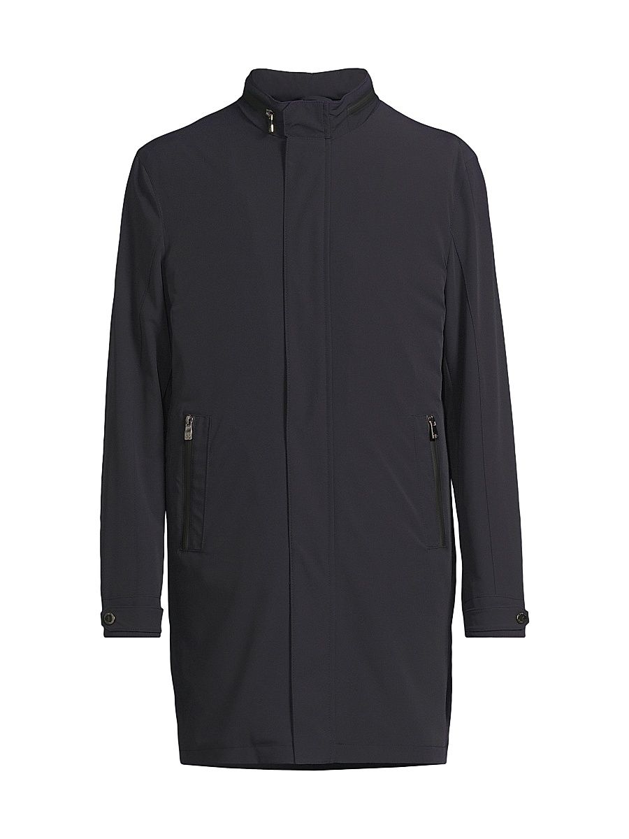 Men's Techno Hooded Car Coat - Navy - Size 50