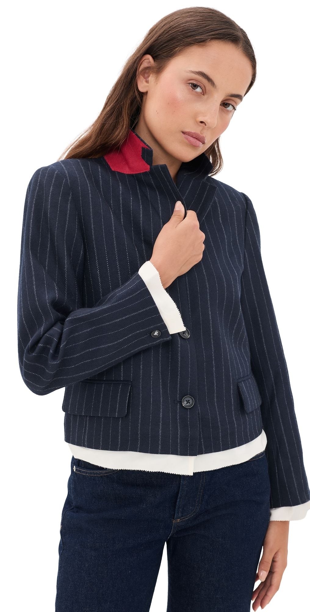 rag & bone Lawrence Crop Blazer NVYMT 4