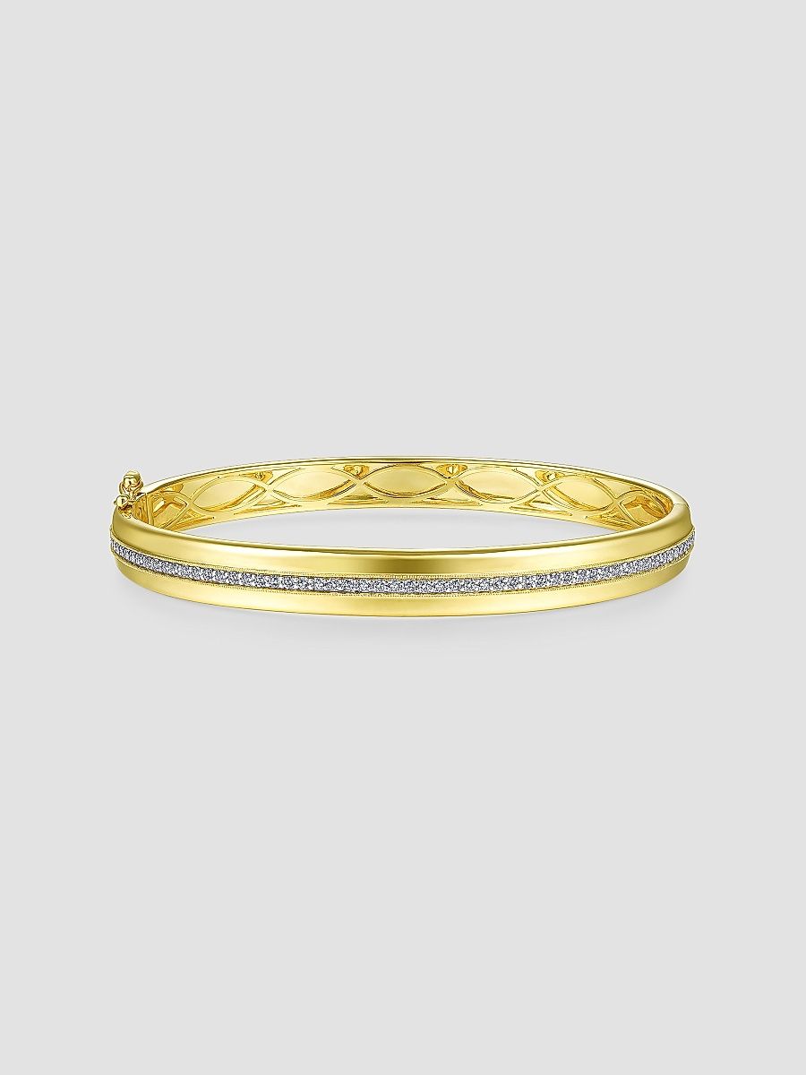Gabriel & Co Women's Contemporary 14K Yellow Gold & 0.41 TCW Diamond Bangle Bracelet - Yellow Gold