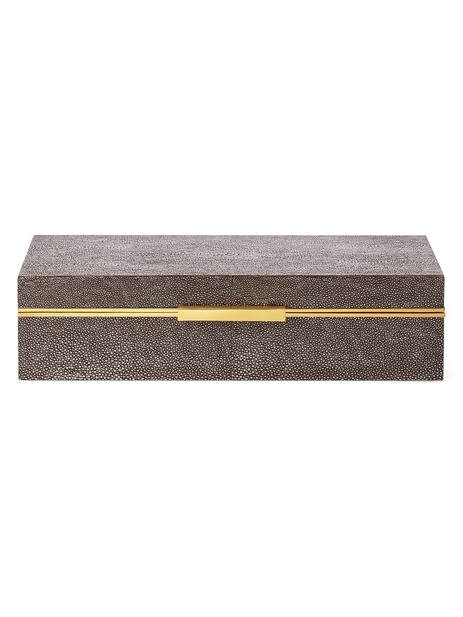 Shagreen Envelope Box - Chocolate