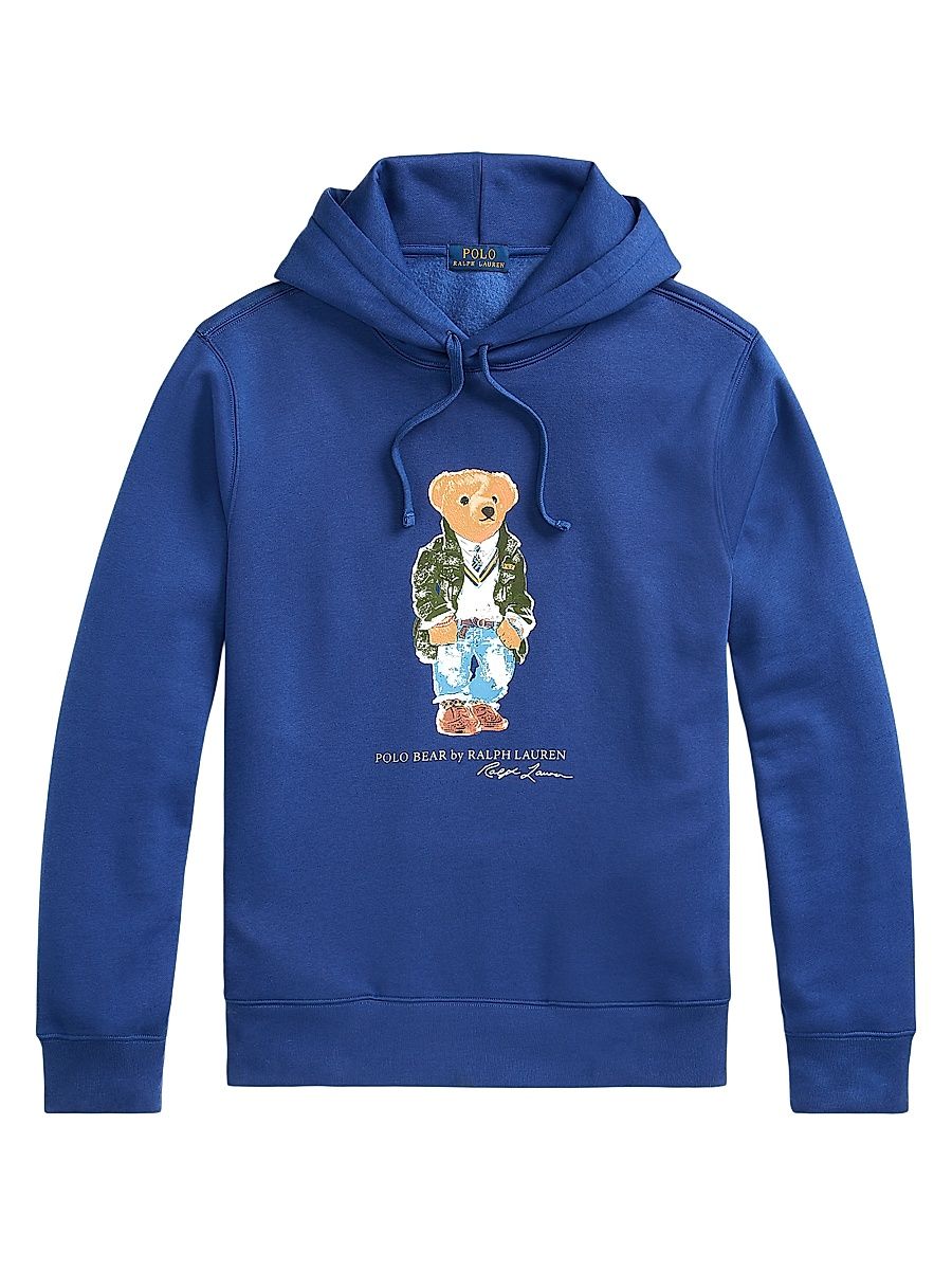 Men's Polo Bear Fleece Sweatshirt - Beach Royal - Size XXL