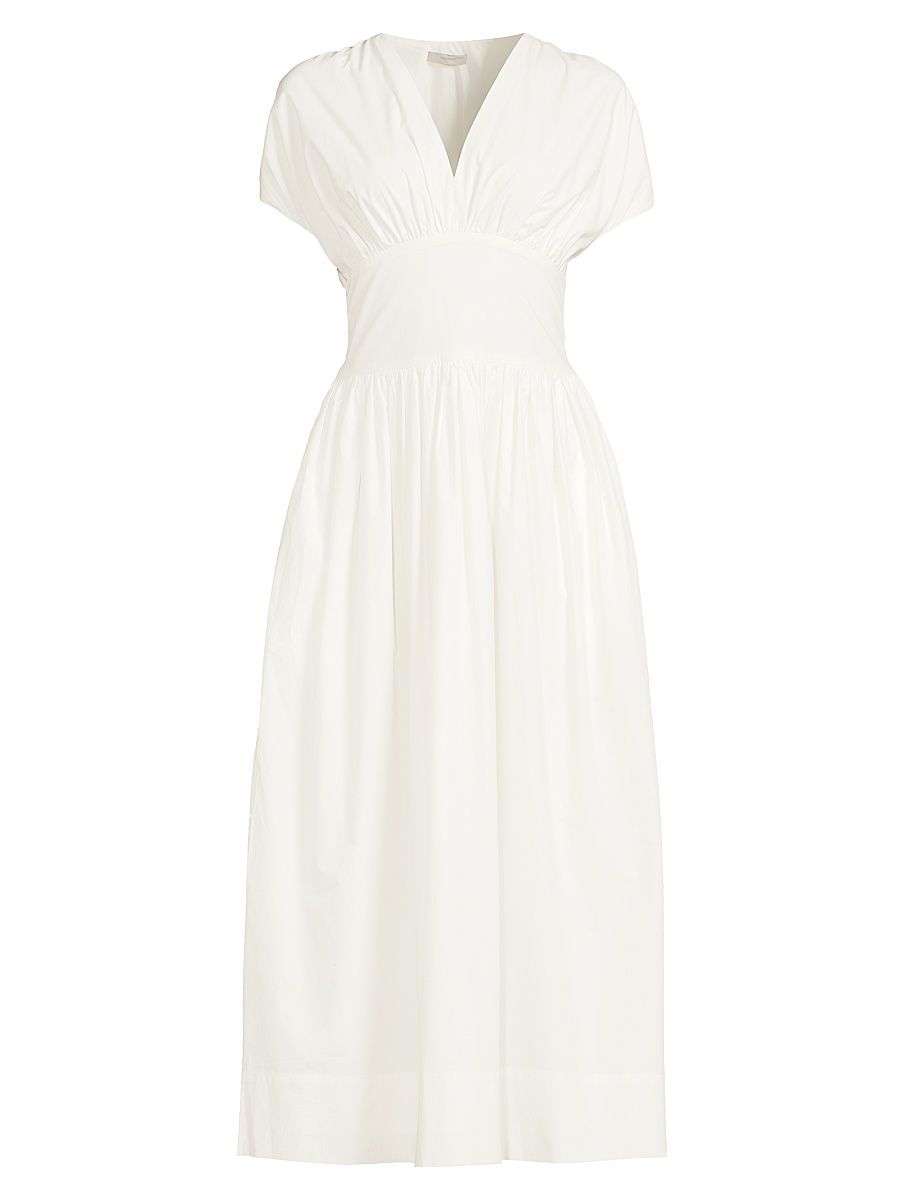 Women's Auve Cotton Midi-Dress - White - Size Medium