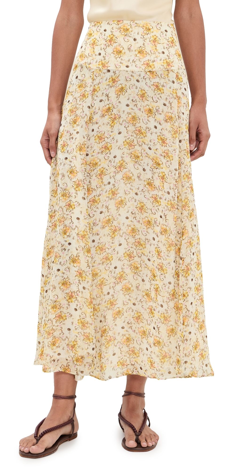 Isabel Marant Étoile Fran Skirt Light Yellow/Ecru 38