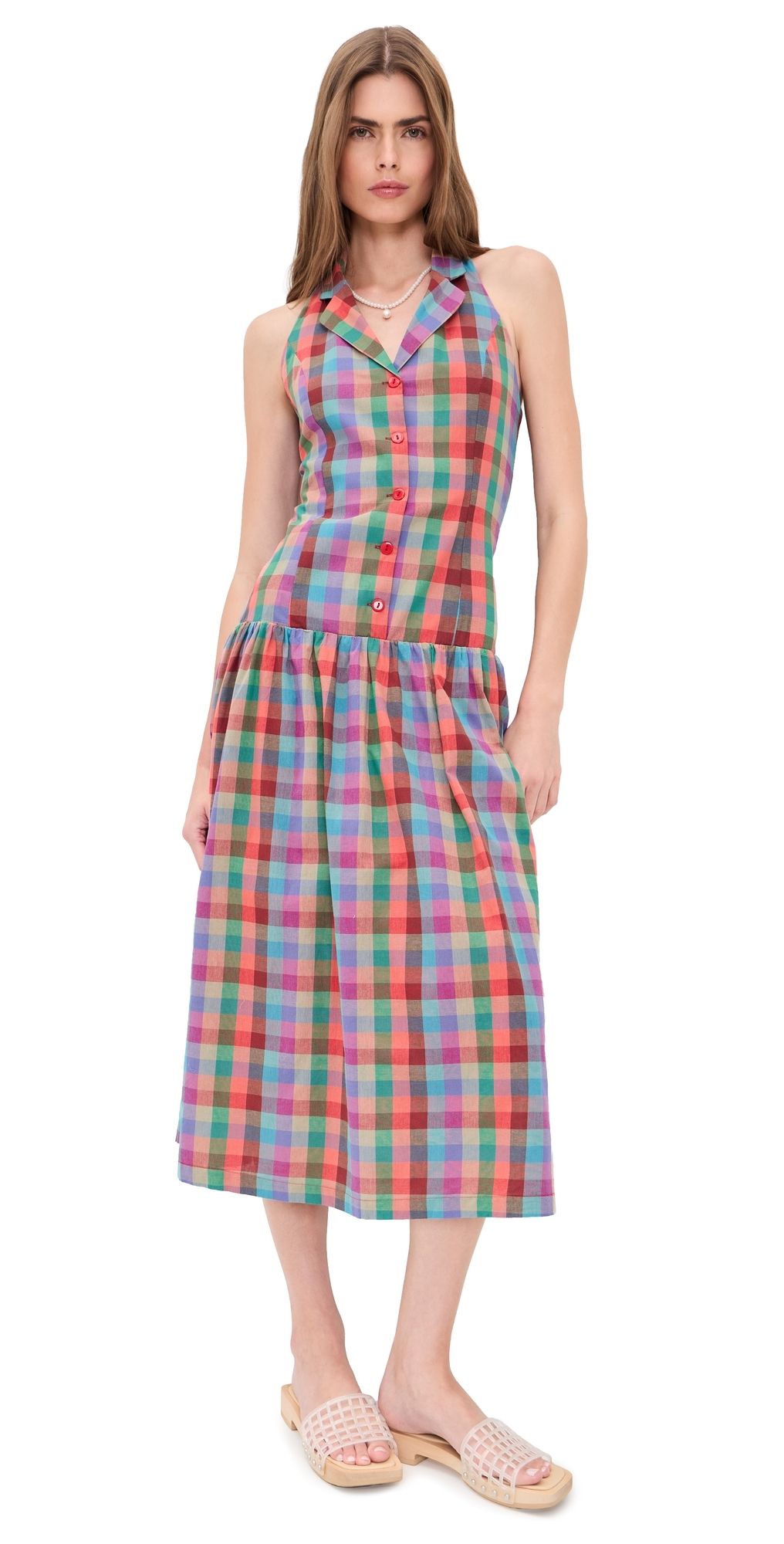 Lisa Says Gah Vaughn Dress Colorburst Plaid S