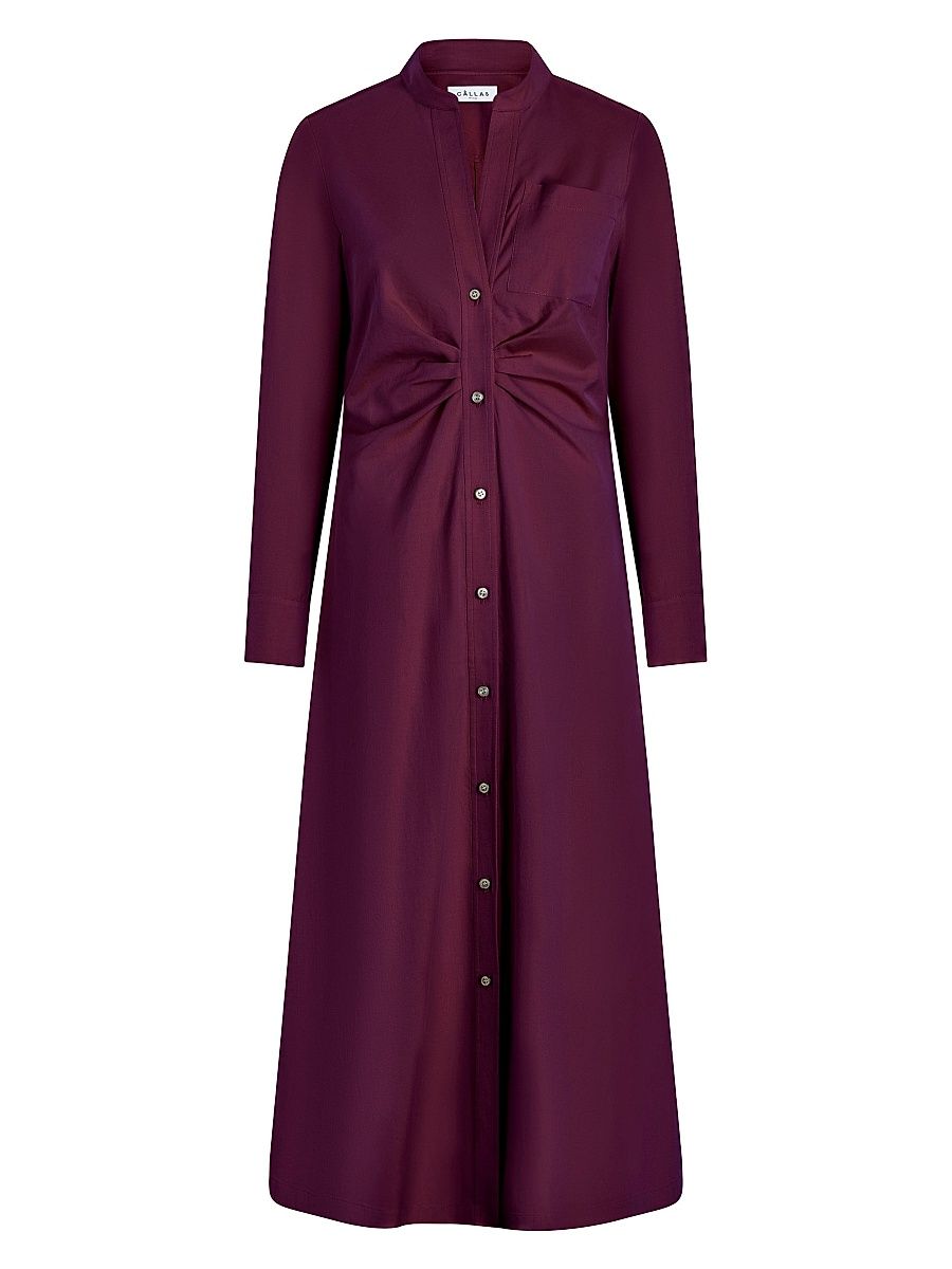 Women's Genny Longsleeve Shirt Dress - Violet - Size 12