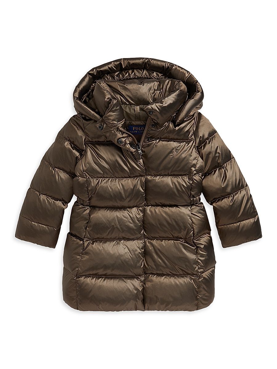 Little Girl's & Girl's Celia Down Coat - Montana Brown - Size 3