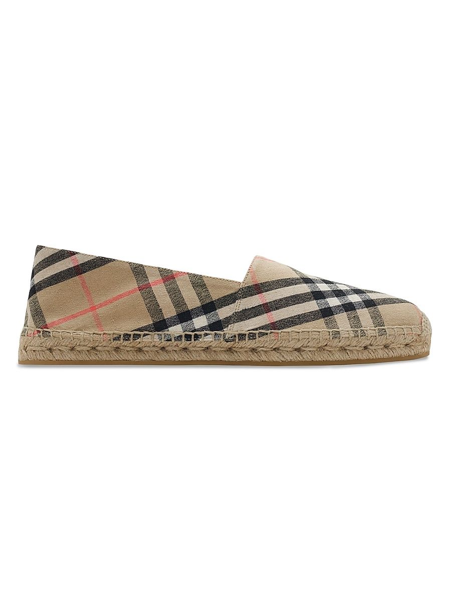 Men's Check Mews Espadrilles - Sand Check - Size 13