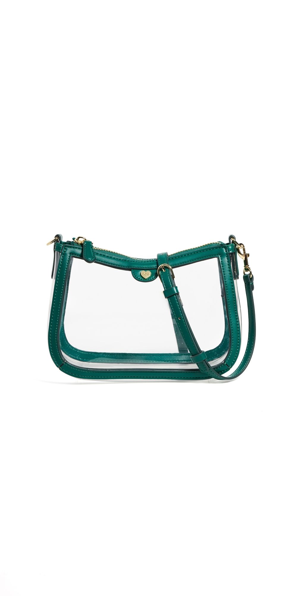 Stoney Clover Lane Curved East/West Crossbody Clear/Green One Size