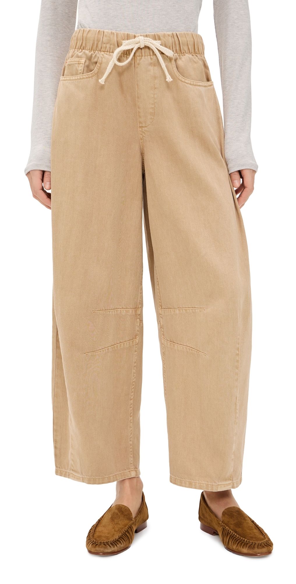 Marine Layer Twill Barrel Drawstring Pants Khaki XL