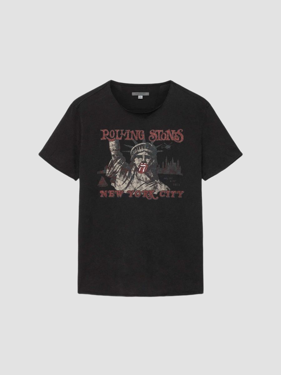 John Varvatos Men's Stones NYC Crewneck T-Shirt - Black - Size Small