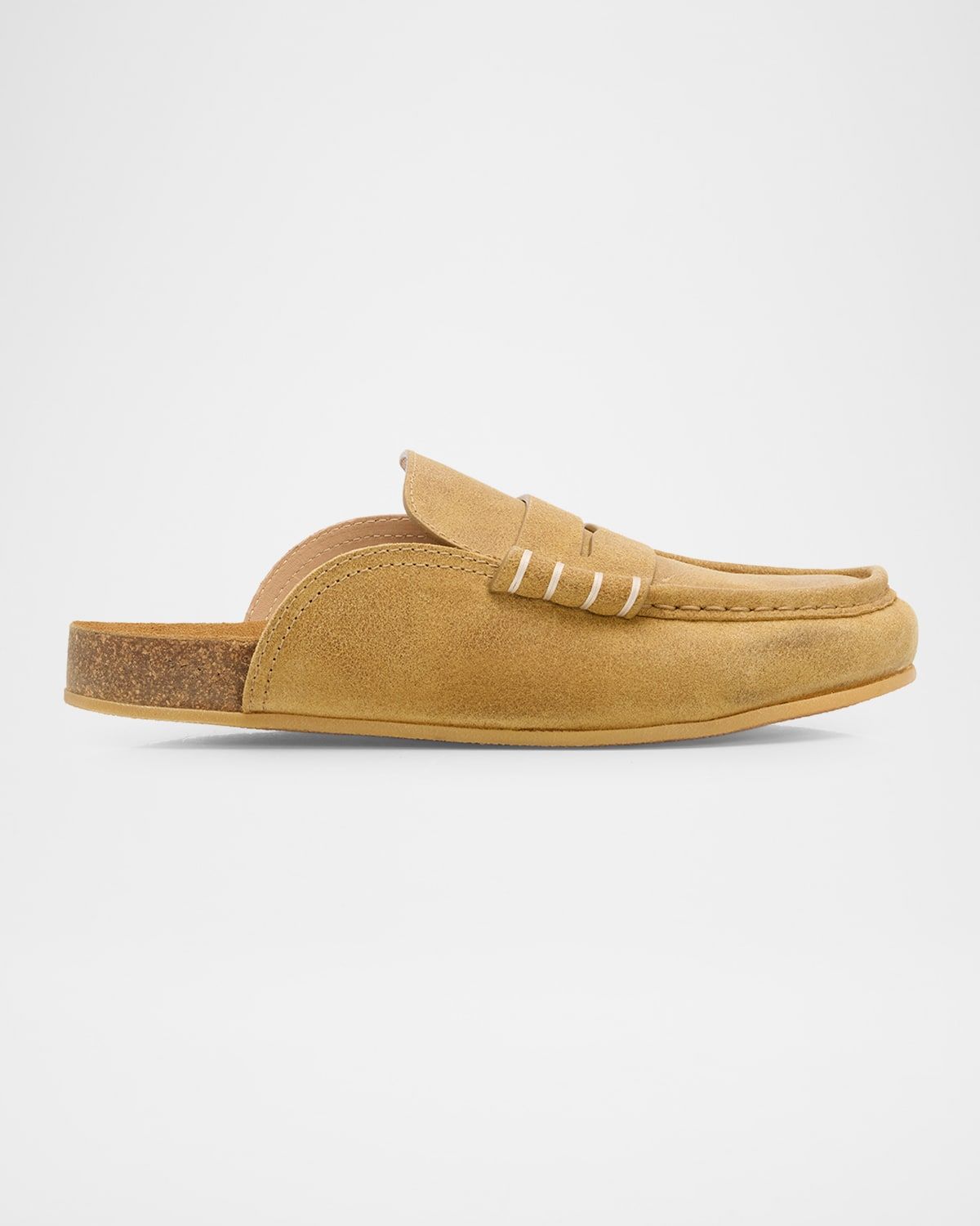 Men & apos;s Stitch Suede Penny Loafer Slides