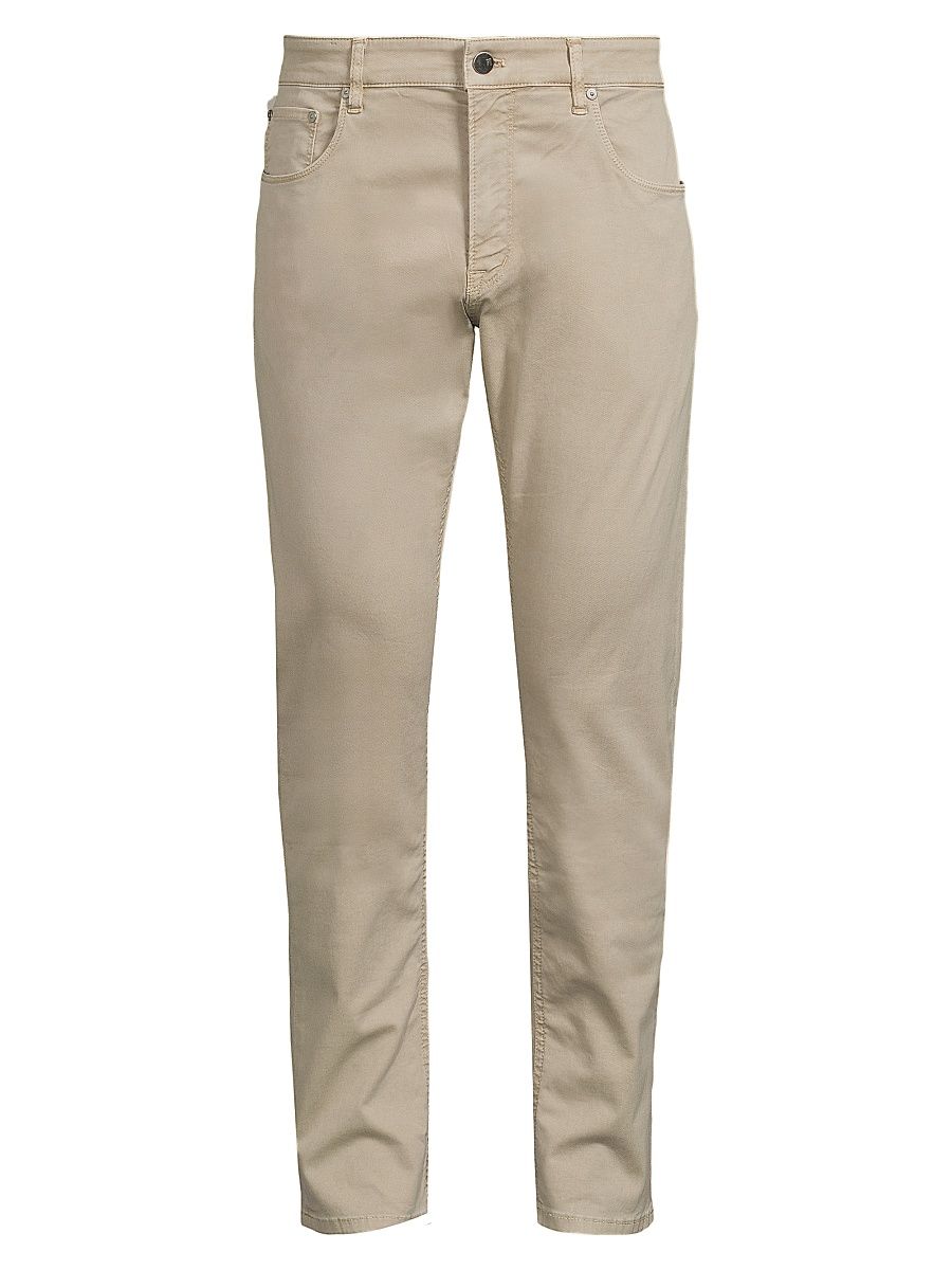 Men's Soft-Stretch 5-Pocket Pants - Taupe Grey - Size 40