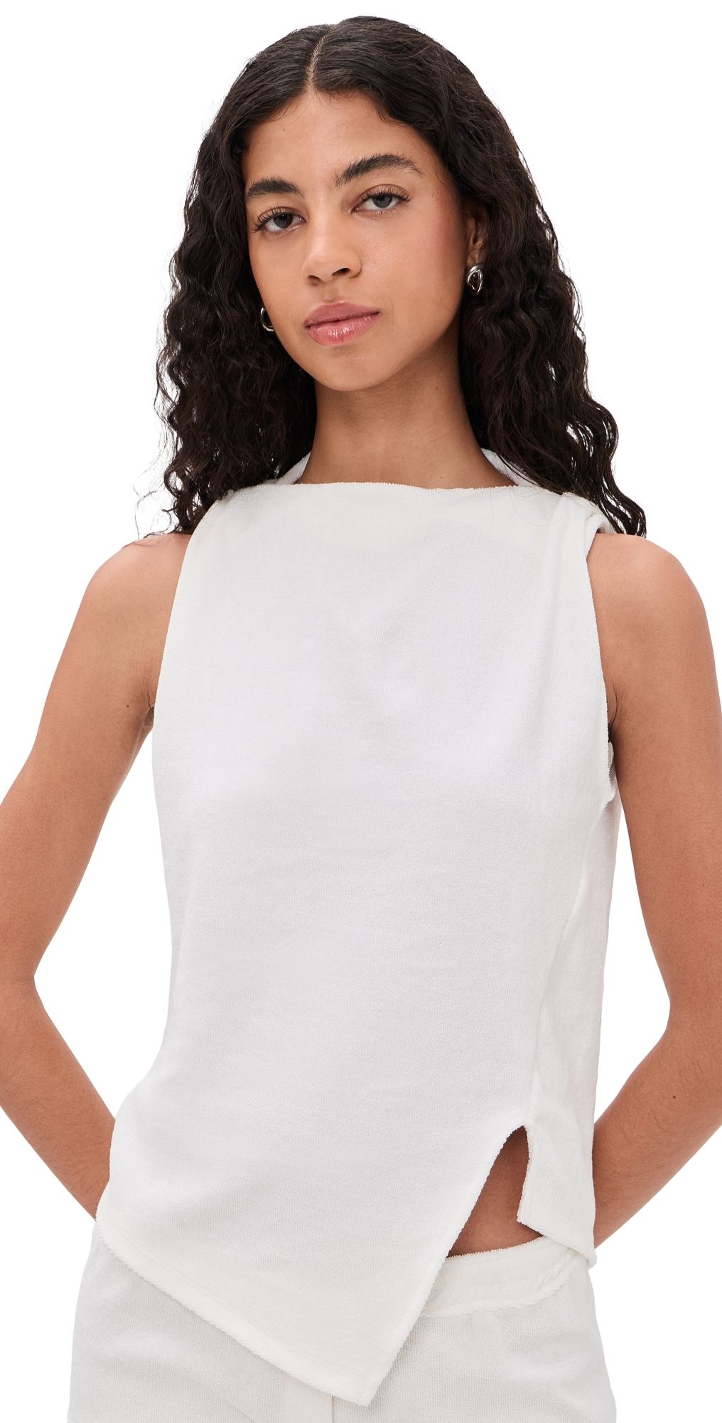 Cultnaked Billie Top In Blanc Terry White XS