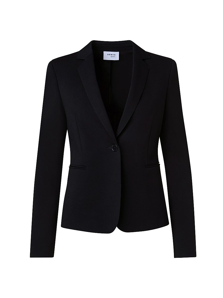 Women's Elements Jersey One-Button Blazer - Black - Size 2