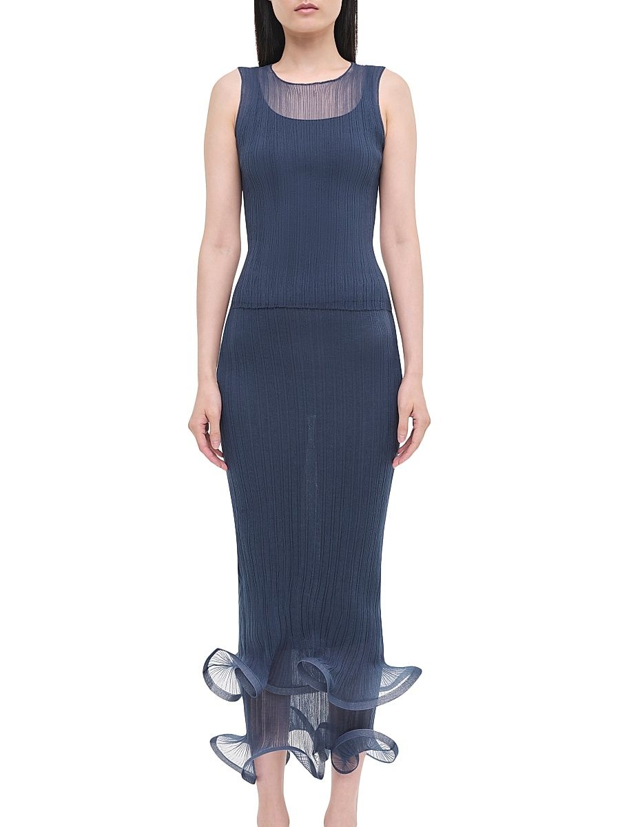 Women's Oakley Rib-Knit Tank Top - Celestial - Size XS