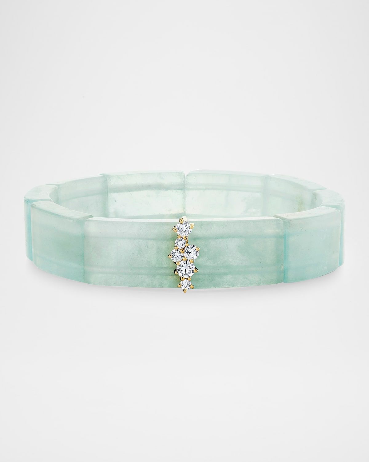 14K Diamond Cocktail Bead Bracelet, 12mm