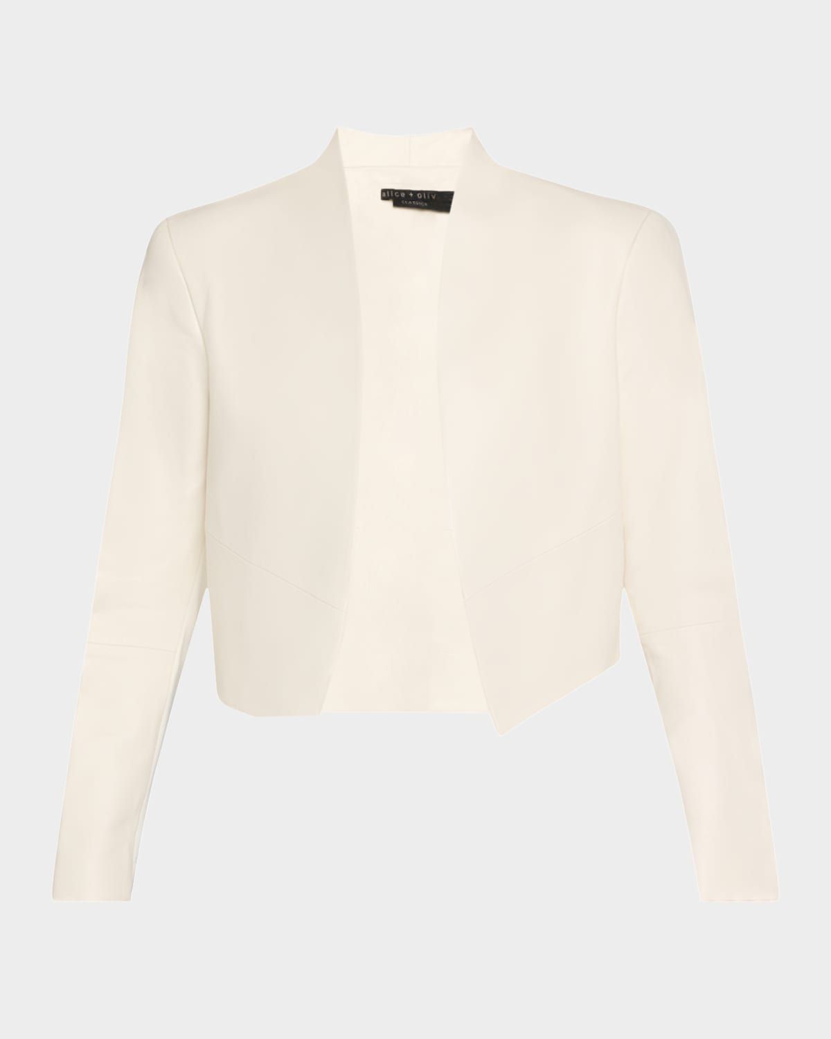 Harvey Draped Open-Front Leather Jacket