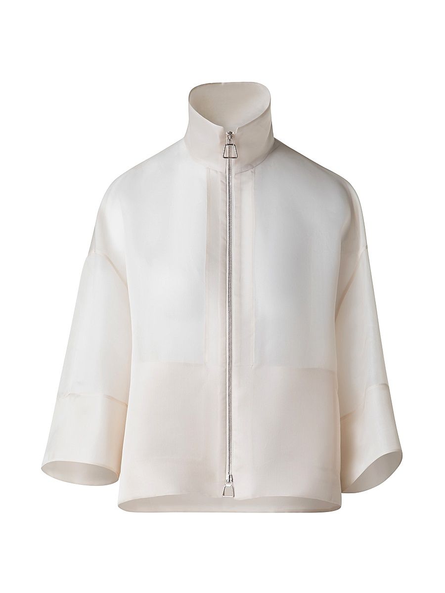 Women's Phila Silk Organza Jacket - Sand - Size 8