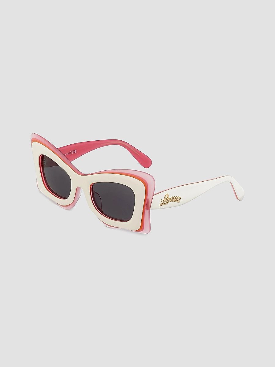LOEWE Unisex LOEWE x Paula's Ibiza 50MM Butterfly Sunglasses - Pink Multi Dark Grey