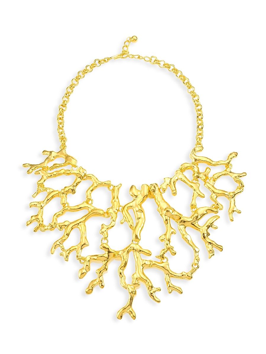 Women's Branch Statement Bib Necklace - Gold