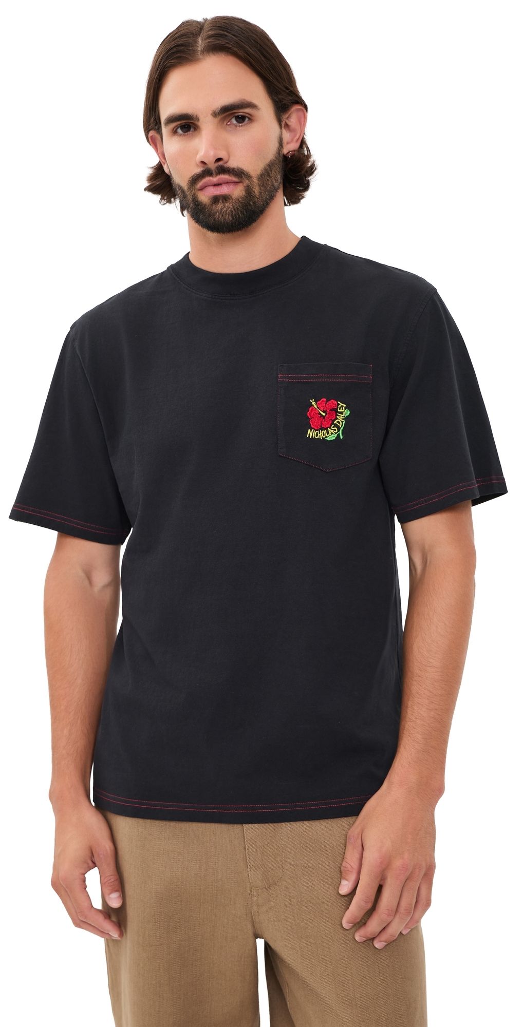 Nicholas Daley Hibiscus Tee Black L