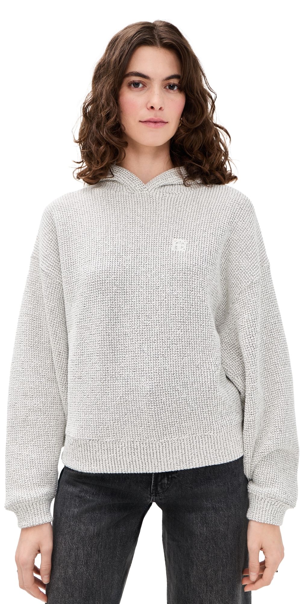 ANINE BING Framed Monogram Alec Hoodie Multi XS