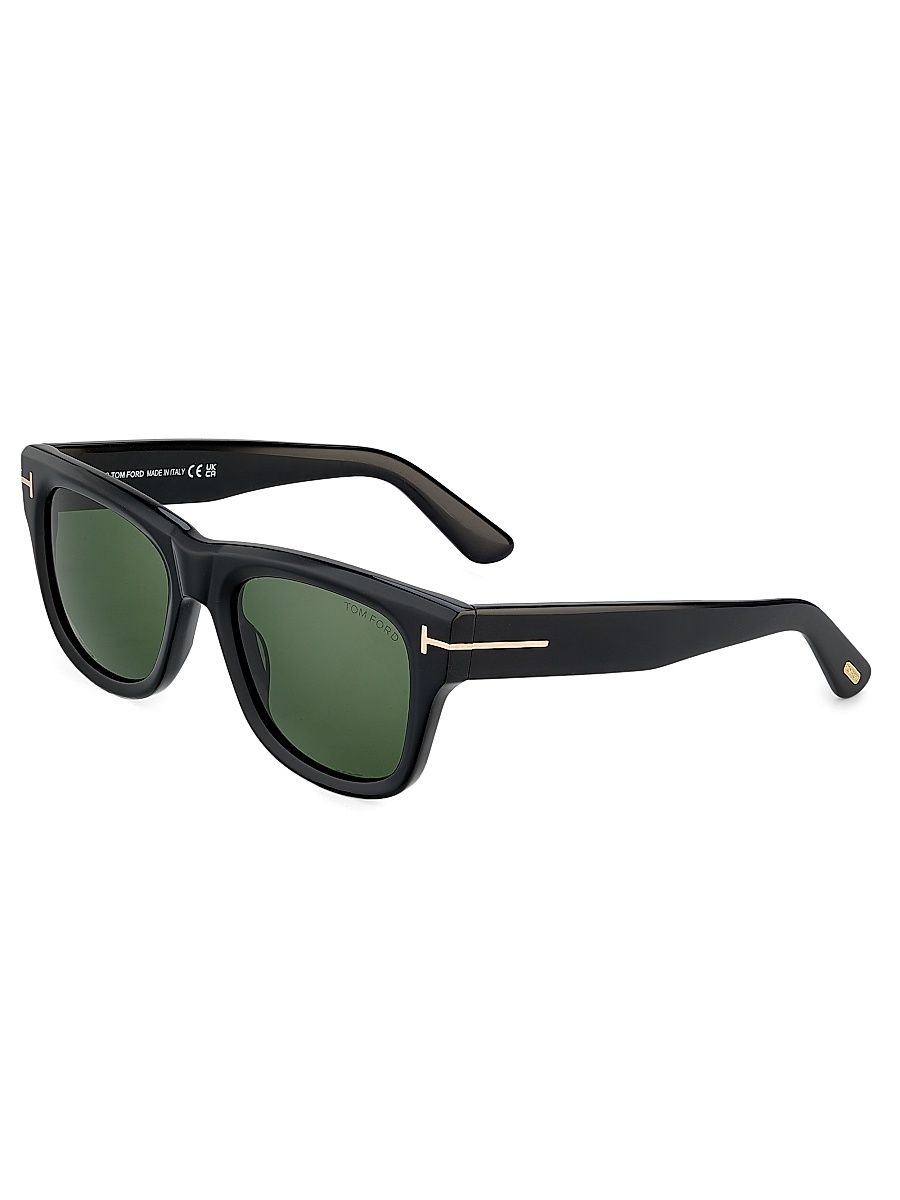 Men's Finn 53MM Square Sunglasses - Black Green