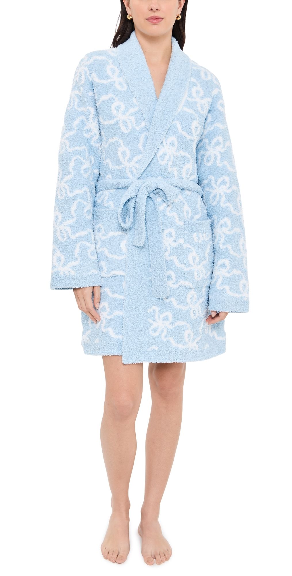 LoveShackFancy Indie Teddy Robe Blue Moon M/L