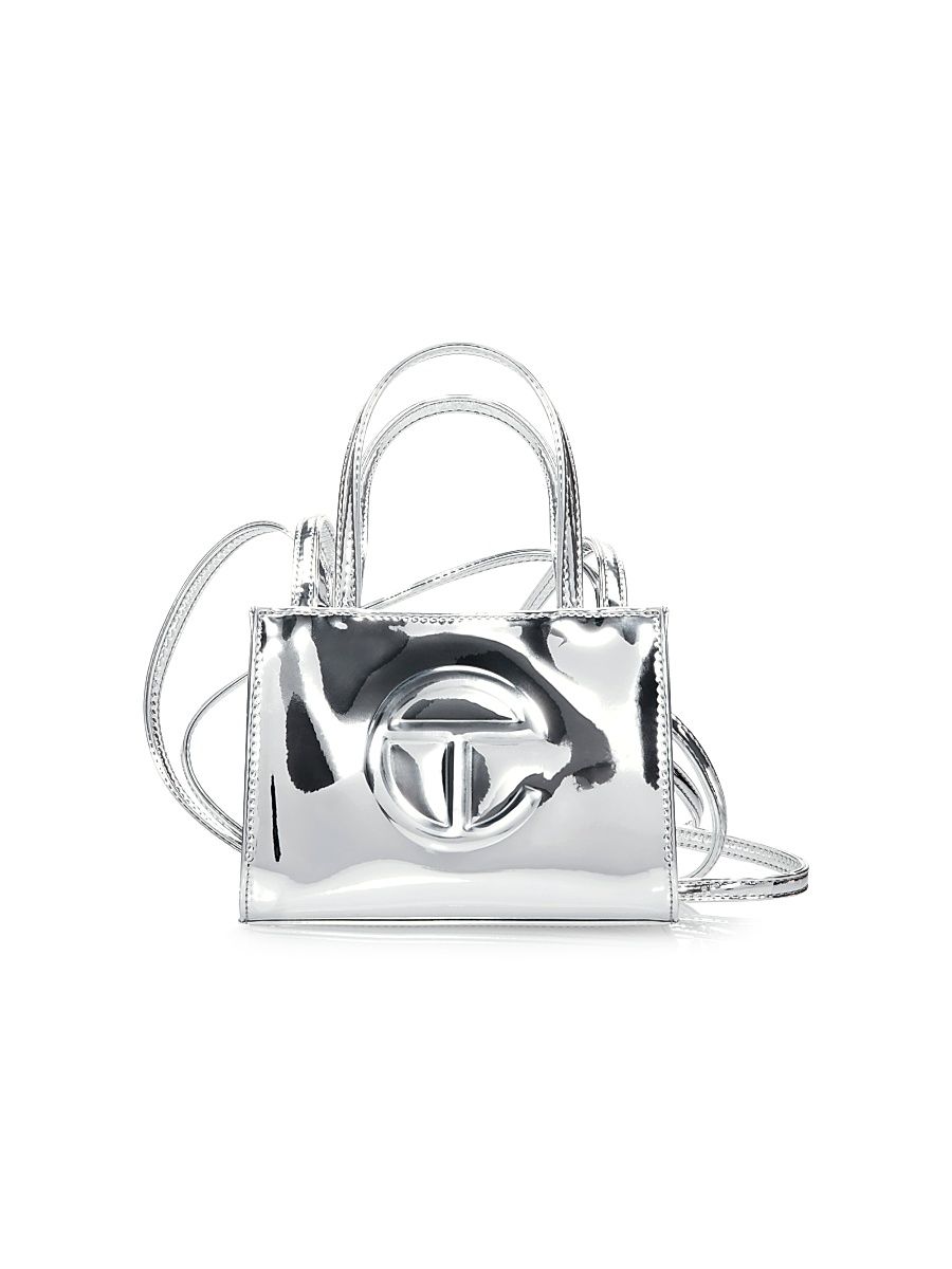 Men's Small Metallic Shopping Bag - Mirror