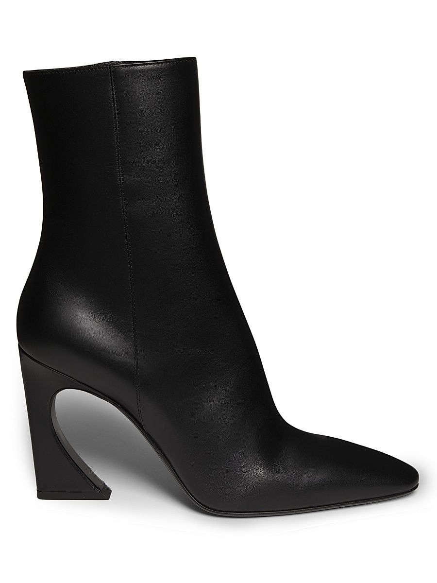 Women's Arco 95MM Leather Ankle Boots - Nero - Size 12