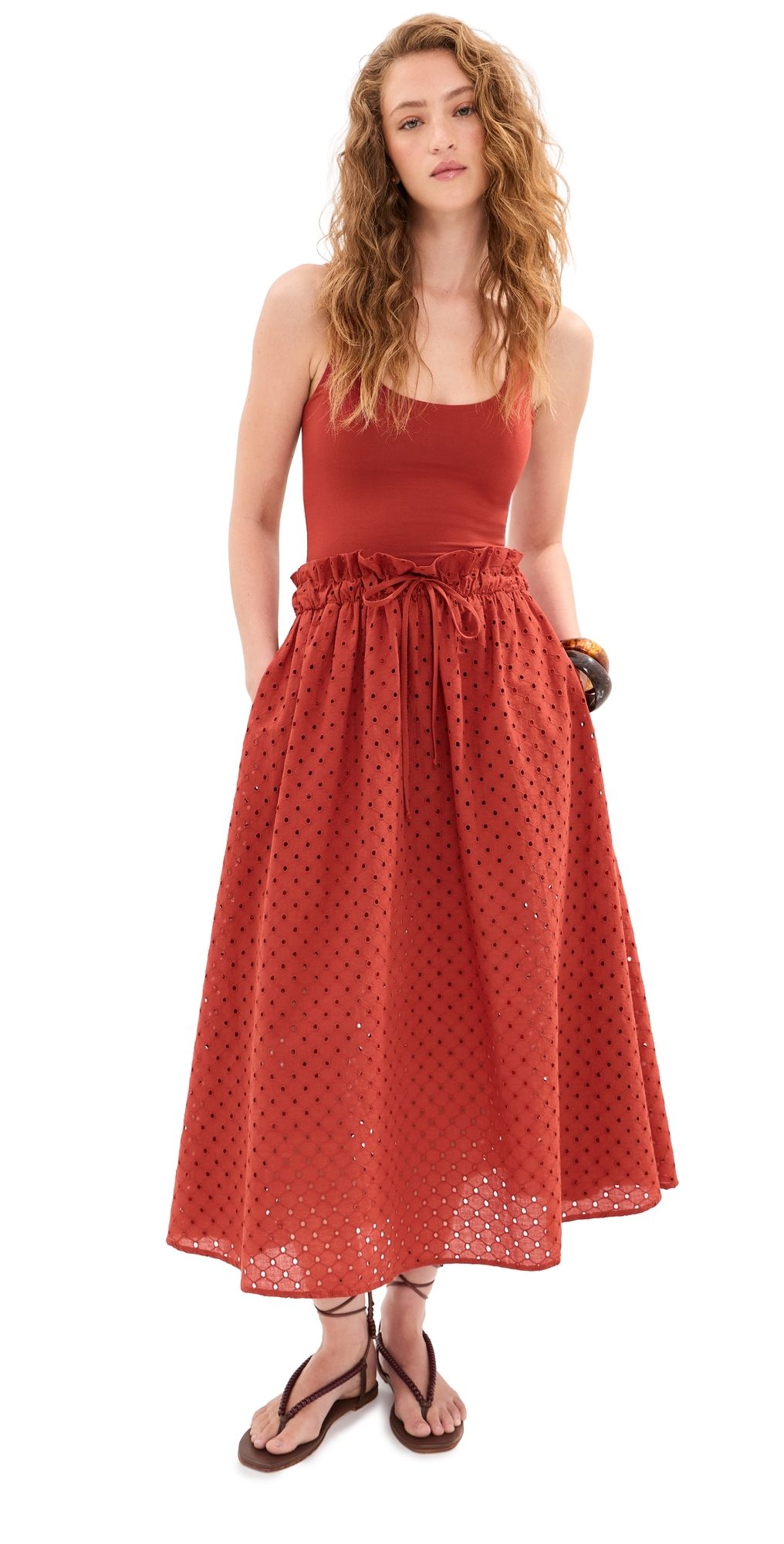 LE BOP Alexia Midi Dress Marsala S
