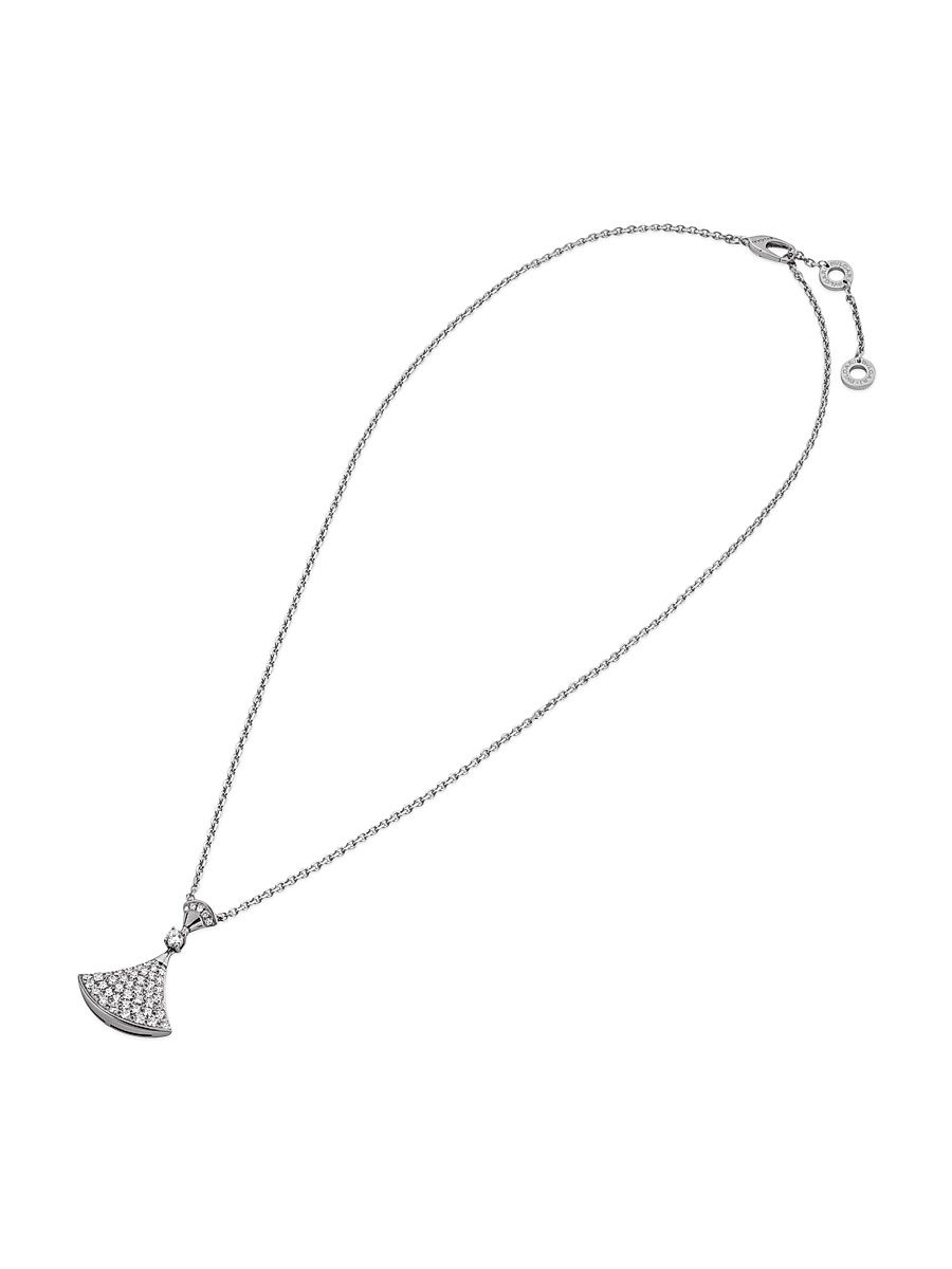 Women's Divina 18K White Gold & Pavé Diamond Pendant Necklace - White Gold