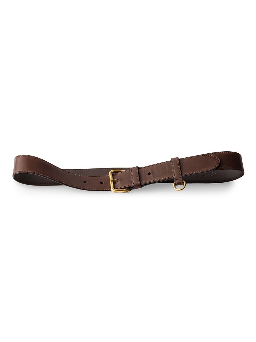 Women's Antiqued Leather Belt - Brown - Size 36