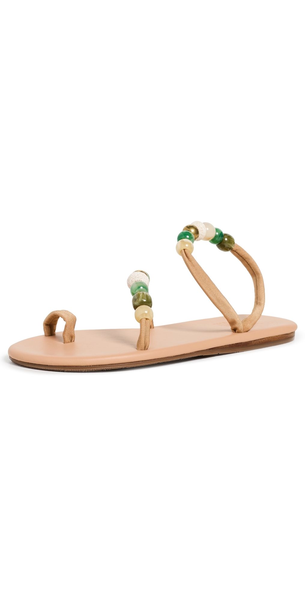 Ancient Greek Sandals Eleftheria Bead Sandals Nude 37