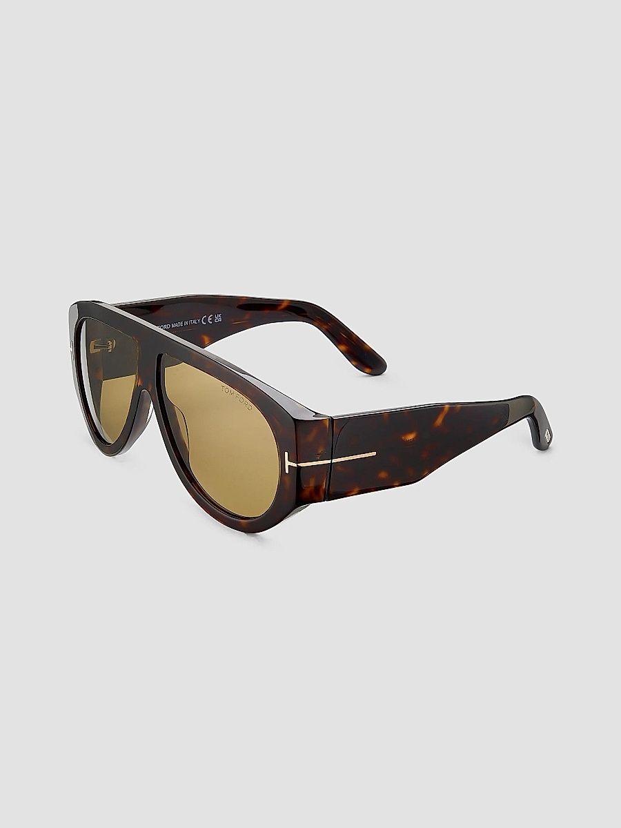 TOM FORD Men's Bronson 60MM Pilot Sunglasses - Dark Havana Army Green