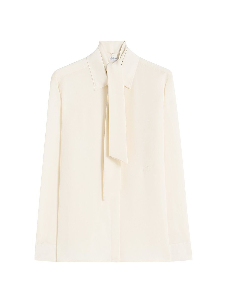 Women's Heavy Silk Shirt - Ivory - Size 16