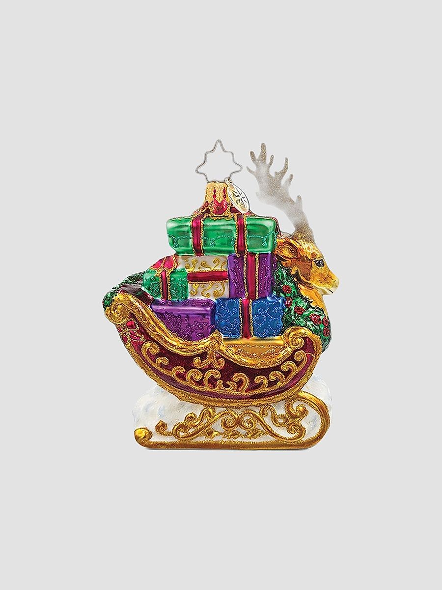 The Noble Sleighride Glass Ornament