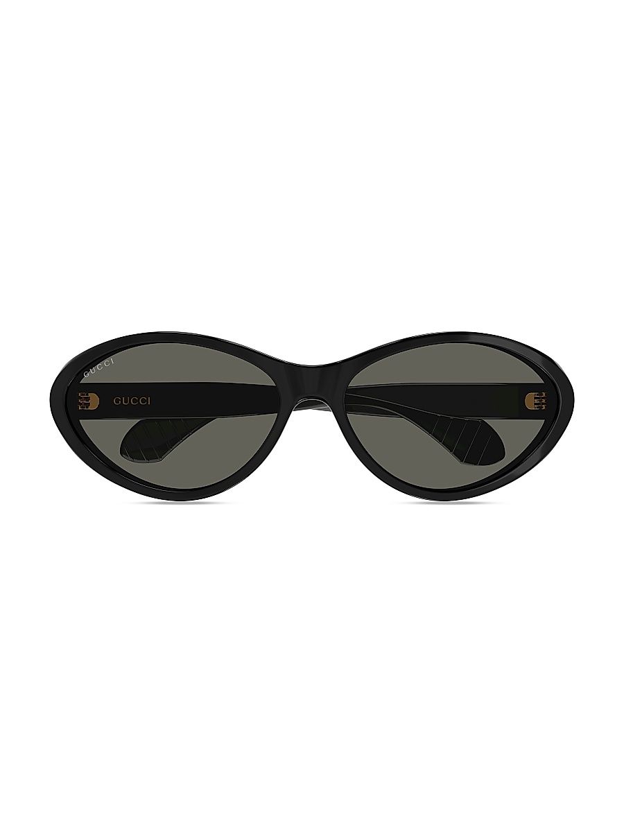 Women's Fashion Show 67MM Oval Sunglasses - Black