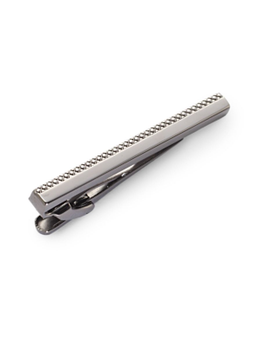 Men's Grid Tie Bar - Dark Grey