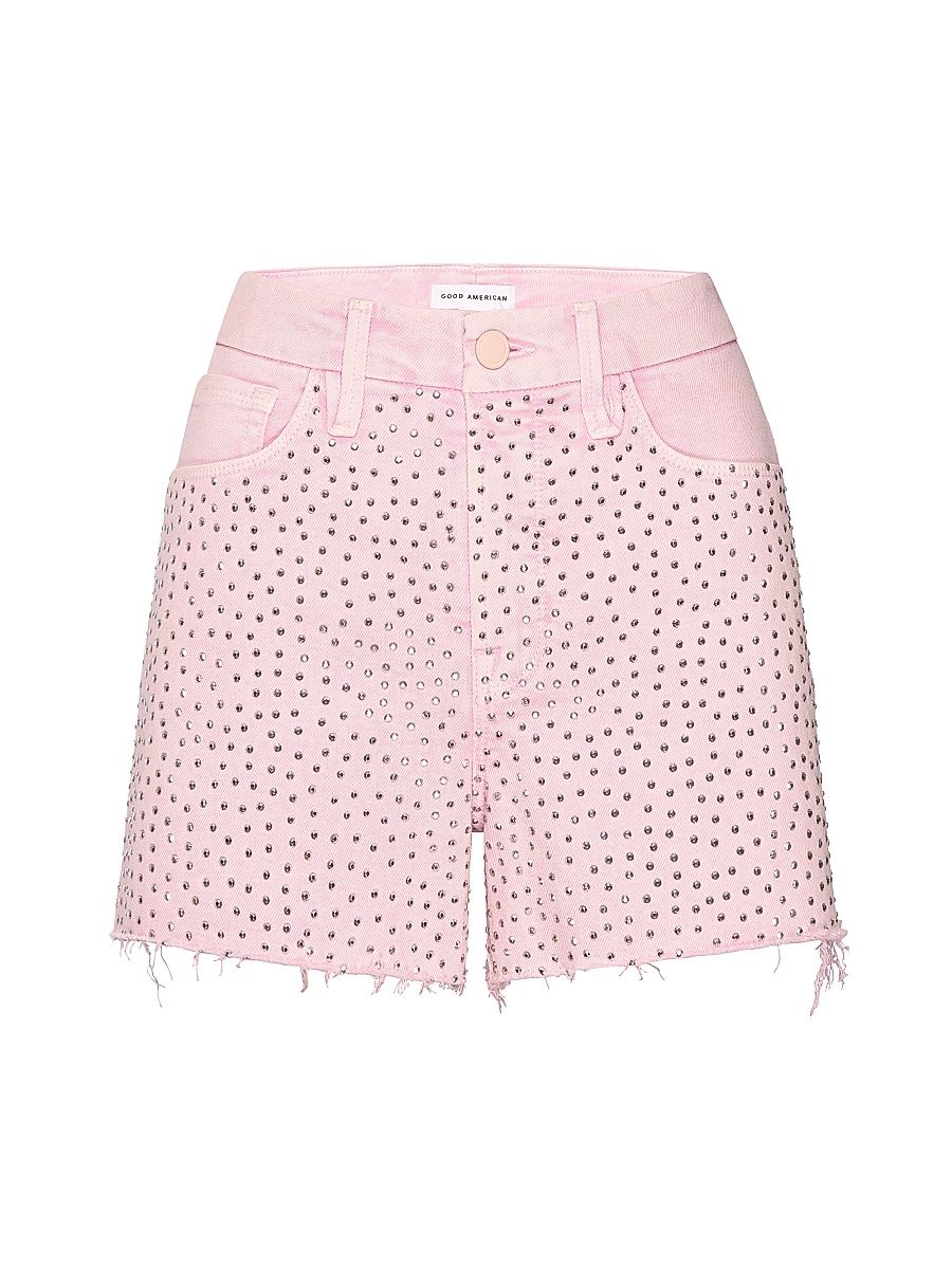 Women's Good Girlfriend Studded Denim Shorts - Mineral Rose Quartz - Size 8